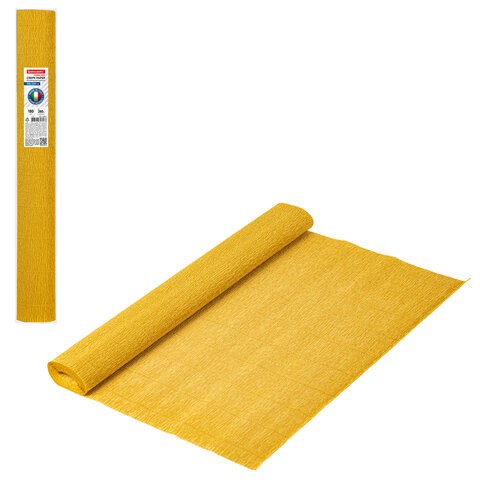 Бумага гофр. Brauberg Fiore 180 г/м2 солнечно-желтая (17e5) 50х250 см 112611 цена за 4 шт , 